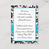 D'accompagnement Carte de boîtier Damas bleu, blanc et noir (Dos)