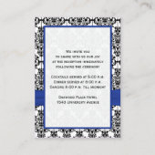 D'accompagnement Carte de boîtier Damas bleu, blanc et noir (Dos)