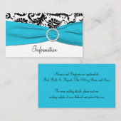 D'accompagnement Carte de boîtier Damas bleu, blanc et noir (Devant / Derrière)