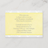 D'accompagnement Carte de boîtier Damas jaune et gris (Dos)