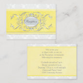 D'accompagnement Carte de boîtier Damas jaune et gris (Devant / Derrière)