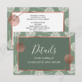 D'accompagnement Carte de boîtier Dandelion Vert de Sage Moderne (Devant / Derrière)