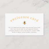 D'accompagnement Carte De Boîtier De Baby shower Rustique (Devant)