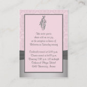 D'accompagnement Carte de boîtier de ballon rose et gris Damas (Dos)