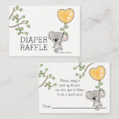 D'accompagnement Carte de boîtier de billet Koala Diaper (Devant / Derrière)