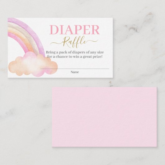 D'accompagnement Carte de boîtier de broche Rainbow Diaper (Devant / Derrière)