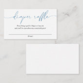 D'accompagnement Carte de boîtier de calligraphie bleue (Devant / Derrière)