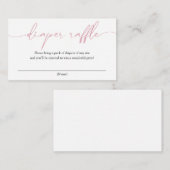 D'accompagnement Carte de boîtier de calligraphie rose (Devant / Derrière)