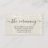 D'accompagnement Carte de boîtier de cérémonie mariage - Simple (Devant)