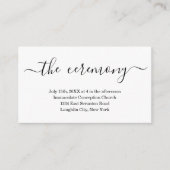 D'accompagnement Carte de boîtier de cérémonie mariage - Simple (Devant)