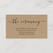 D'accompagnement Carte de boîtier de cérémonie mariage - Simple (Devant)