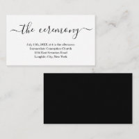 Carte de boîtier de cérémonie mariage - Simple