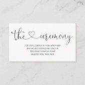 D'accompagnement Carte de boîtier de cérémonie mariage - Simple (Devant)