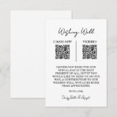 D'accompagnement Carte de boîtier de code QR bien Mariage (Devant / Derrière)