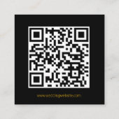 D'accompagnement Carte de boîtier de code QR RSVP noir Premium (Dos)