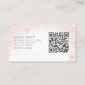 D'accompagnement Carte de boîtier de code QR RSVP RSVP Soft Cherry  (Devant)