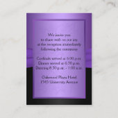 D'accompagnement Carte de boîtier de couleur violet, floral noir (Dos)