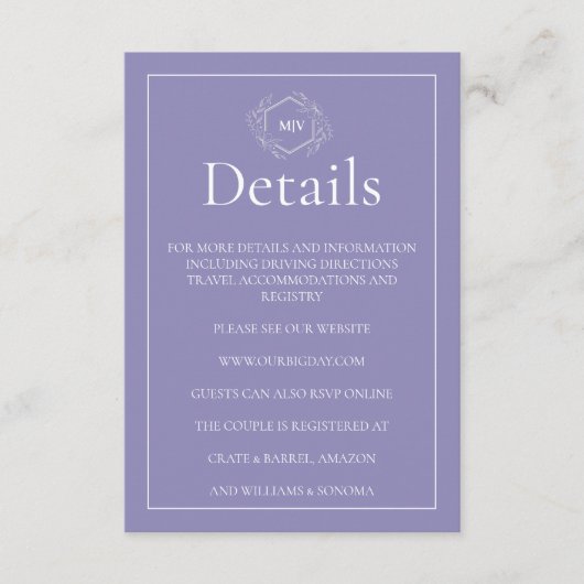 D'accompagnement Carte de boîtier de création de monogramme de lava (Devant)