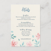 D'accompagnement Carte de boîtier de détail couleur Aquarelle rose (Devant)