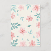 D'accompagnement Carte de boîtier de détail couleur Aquarelle rose (Dos)