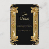 D'accompagnement Carte de boîtier de détail de couleur or noir (Devant)