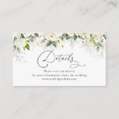 D'accompagnement Carte de boîtier de détail de Roses blanches verte (Devant)