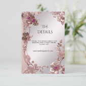 D'accompagnement Carte de boîtier de détail florale rose (Debout devant)