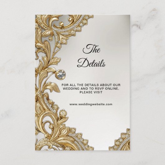 D'accompagnement Carte de boîtier de détail or décoratif (Devant)