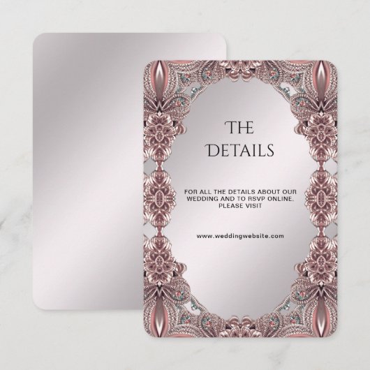 D'accompagnement Carte de boîtier de détail rose (Devant / Derrière)