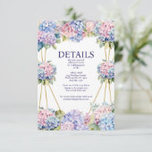 D'accompagnement Carte de boîtier de détails Hydrangea (Debout devant)