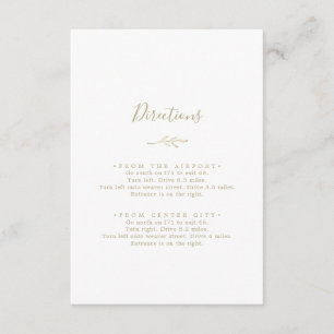 D'accompagnement Carte de boîtier de direction Gold Feuille minimal