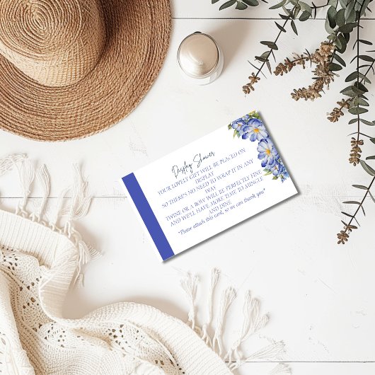 D'accompagnement Carte de boîtier de douche à écran floral bleu mod