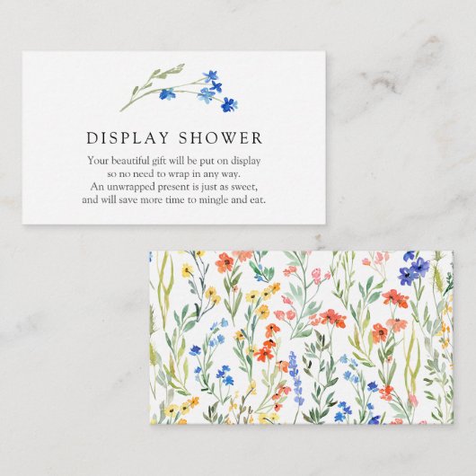 D'accompagnement Carte de boîtier de douche d'affichage Fleur sauva (Devant / Derrière)