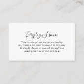 D'accompagnement Carte de boîtier de douche d'affichage minimaliste (Devant)