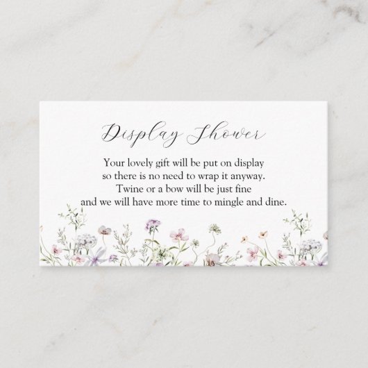 D'accompagnement Carte de boîtier de douche de Fleur sauvage violet (Devant)