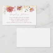 D'accompagnement Carte de boîtier de douche en fleurs roses (Devant / Derrière)