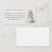 D'accompagnement Carte de boîtier de douche Floral Teacups (Devant / Derrière)