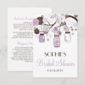 D'accompagnement Carte de boîtier de Fête des mariées Lilac Mason J (Devant / Derrière)