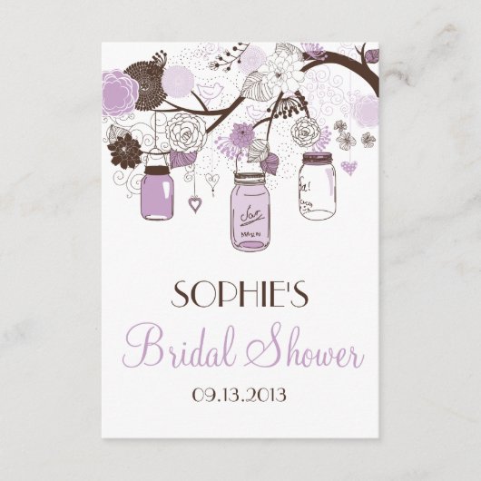 D'accompagnement Carte de boîtier de Fête des mariées Lilac Mason J (Devant)