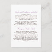 D'accompagnement Carte de boîtier de Fête des mariées Lilac Mason J (Dos)