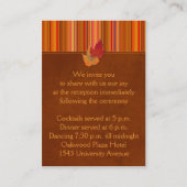 D'accompagnement Carte de boîtier de feuilles et de bandes d'automn (Dos)