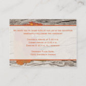 D'accompagnement Carte de boîtier de feuilles et de fleurs d'automn (Dos)