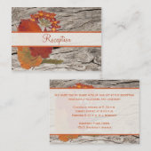 D'accompagnement Carte de boîtier de feuilles et de fleurs d'automn (Devant / Derrière)