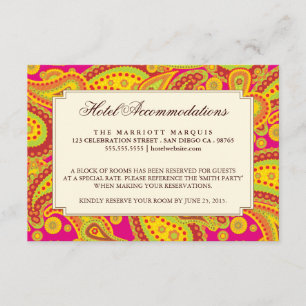 D'accompagnement Carte de boîtier de la Motif Party Rich Gold Paisl