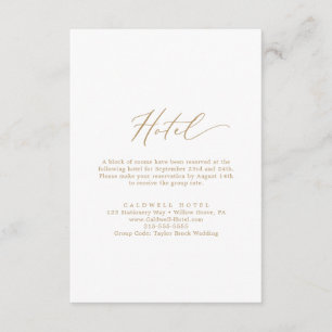 D'accompagnement Carte de boîtier de l'hôtel Delicice Gold Calligra