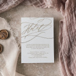 D'accompagnement Carte de boîtier de l'hôtel Romantic Gold Calligra<br><div class="desc">Cette carte d'hôtel en calligraphie dorée romantique est parfaite pour un mariage simple. Le design classique moderne comprend des tourbillons fantaisistes et des fleurs fantaisistes avec une magnifique typographie de feuille d'or en faux champagne. Remarque : Ce design ne comporte pas de véritable feuille d'or. C'est un graphisme de haute...</div>