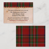 D'accompagnement Carte de boîtier de Mariage de Rustic Royal Stewar (Devant / Derrière)