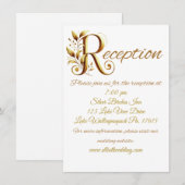 D'accompagnement Carte De Boîtier De Mariage Ou Or Fancy (Devant / Derrière)