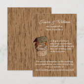 D'accompagnement Carte de boîtier de Mariage rustique (Devant / Derrière)