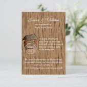 D'accompagnement Carte de boîtier de Mariage rustique (Debout devant)